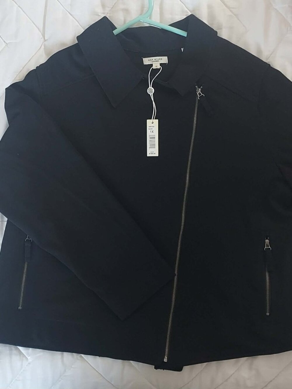 Max Studio jacket - black - New with tag - Size 1X Women's - Machine wash